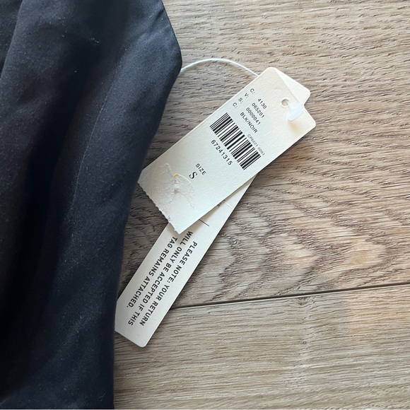 NWT Anthropologie Small Solid Black Sleeveless Deep-V Midi Dress Cut Out Back - Picture 4 of 8
